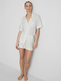 Printed Short Boyfriend Pajamas
