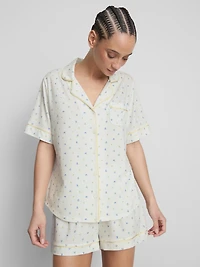 Printed Short Boyfriend Pajamas