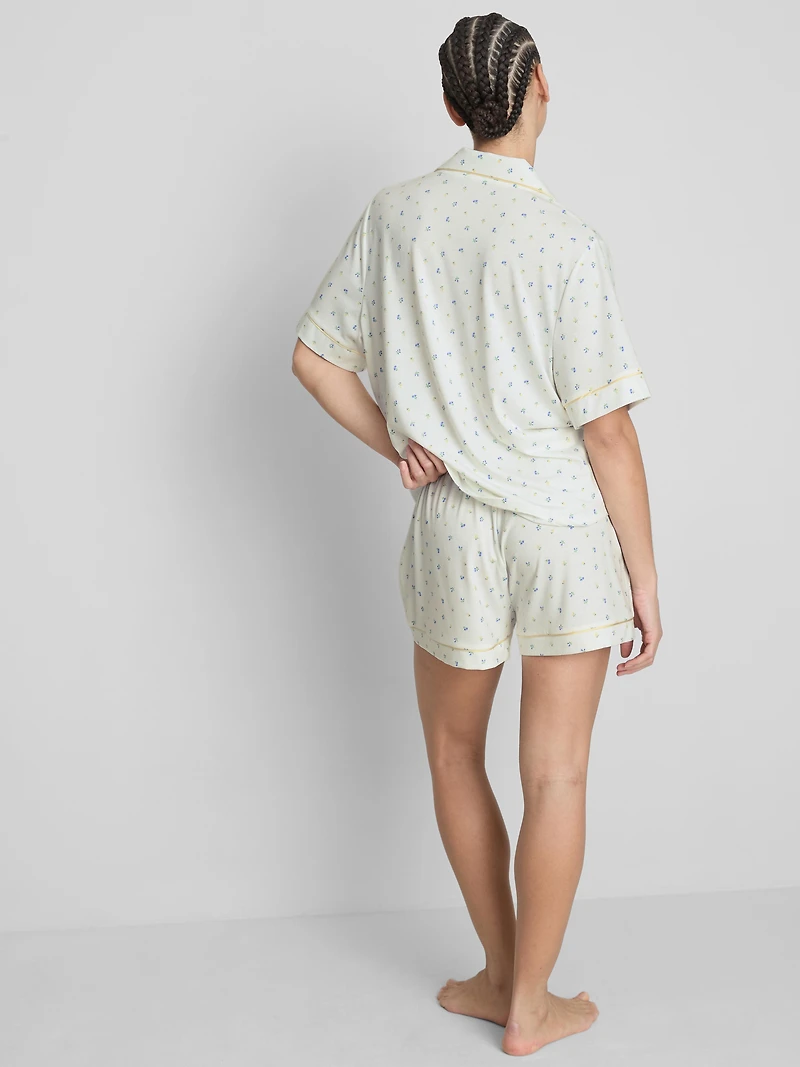 Printed Short Boyfriend Pajamas