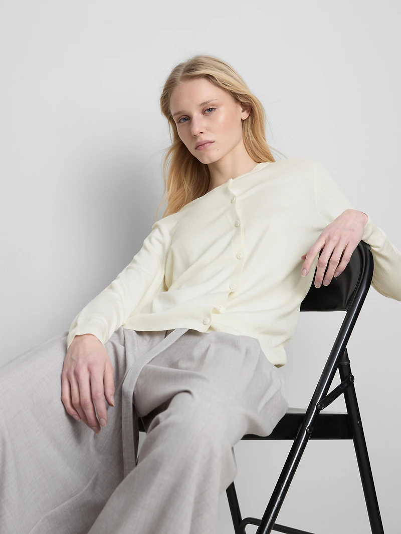 Essential Crewneck Cardigan