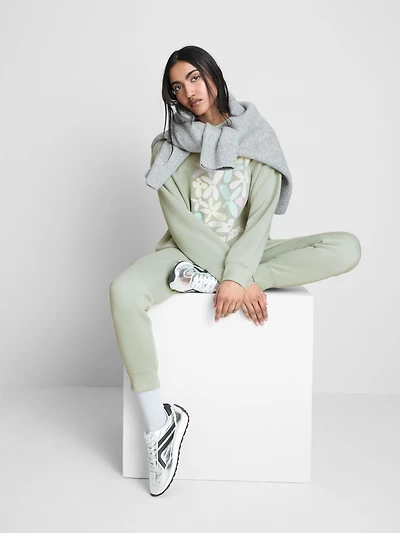 Relaxed Cotton Blend Printed Sweatshirt