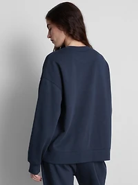 Relaxed Cotton Blend Printed Sweatshirt