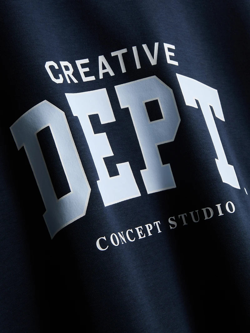 Relaxed Cotton Blend Printed Sweatshirt