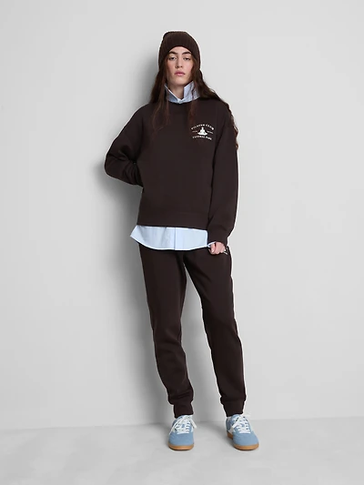 Relaxed Cotton Blend Printed Sweatshirt