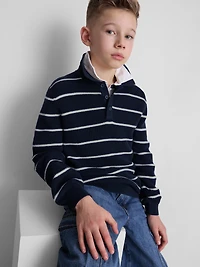 7-15yrs | Stripe Polo Sweater