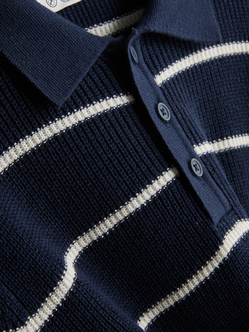 7-15yrs | Stripe Polo Sweater