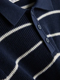 7-15yrs | Stripe Polo Sweater