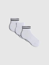 3pk Microfiber Quarter Crew Socks