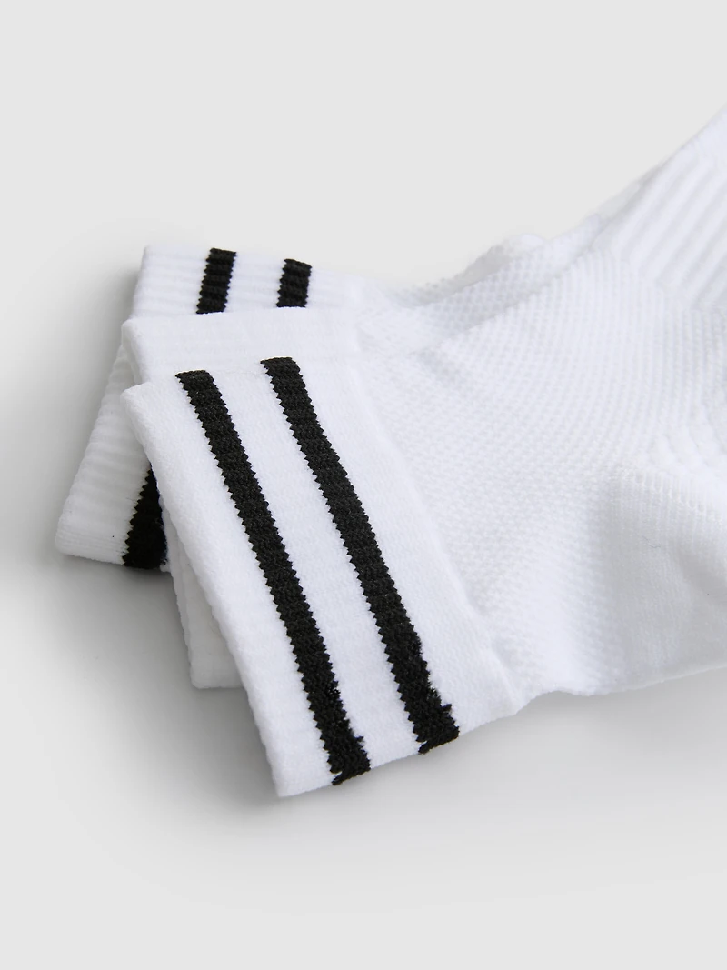 3pk Microfiber Quarter Crew Socks