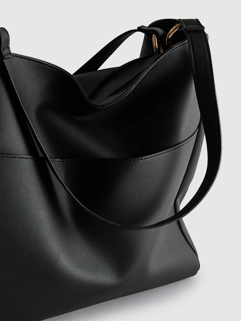 Faux Leather Shopper