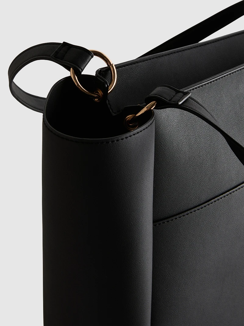 Faux Leather Shopper