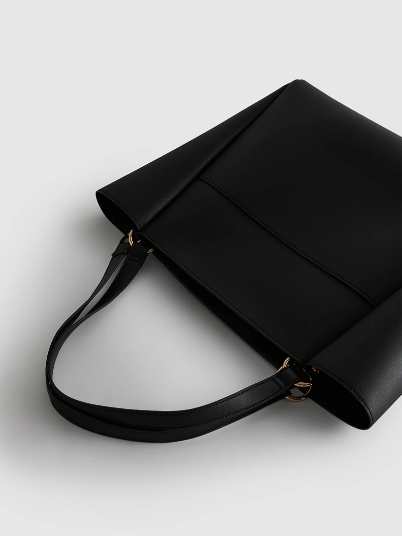 Faux Leather Shopper