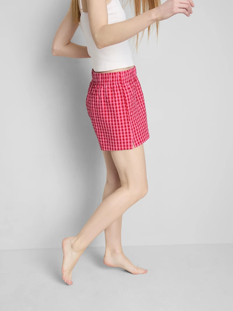 Woven Cotton Pajama Shorts