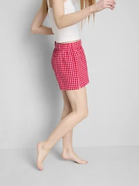Woven Cotton Pajama Shorts