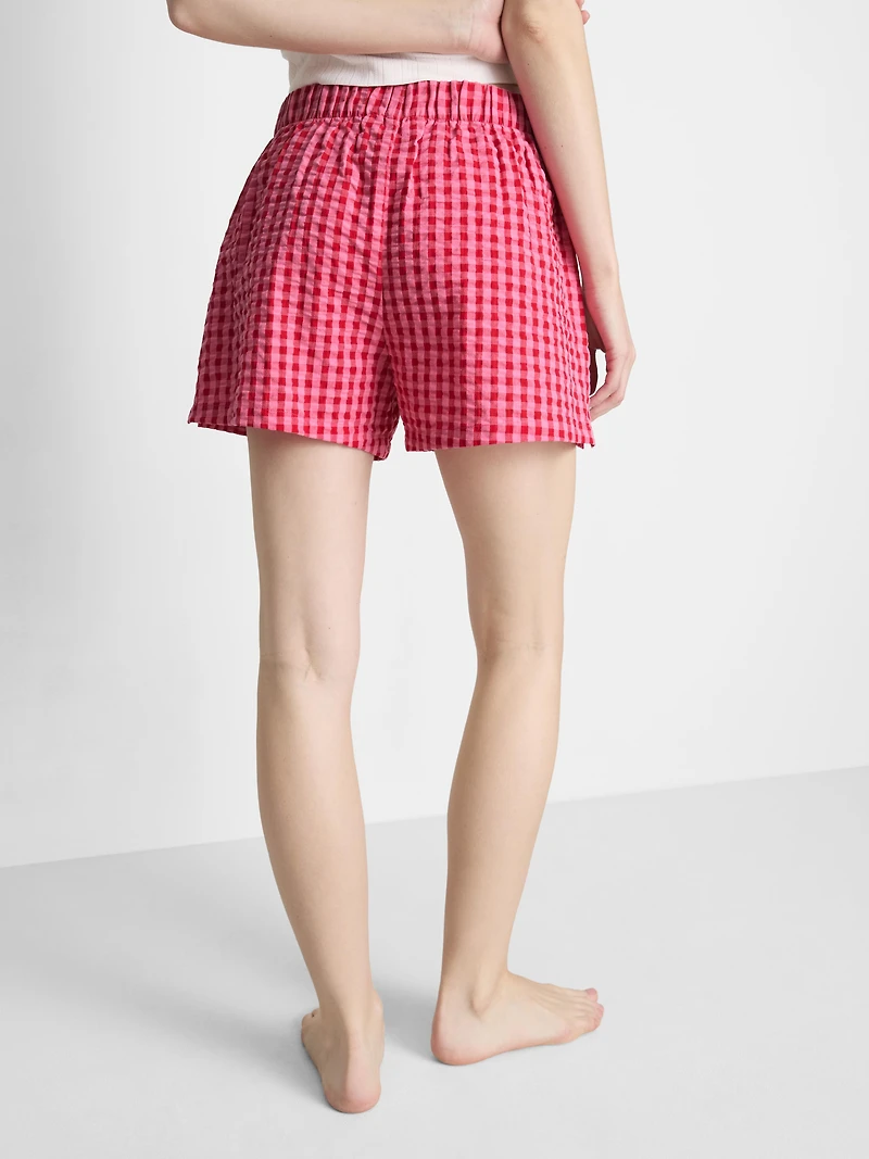 Woven Cotton Pajama Shorts