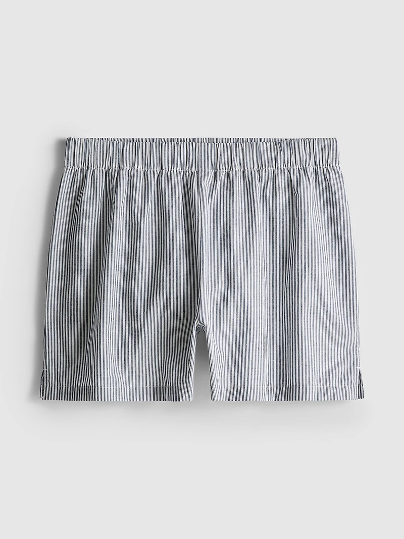Woven Cotton Pajama Shorts