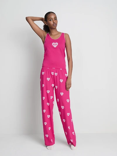 Bridesmaids Cotton-Rich Printed Tank Pajama Set
