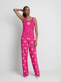 Bridesmaids Cotton-Rich Printed Tank Pajama Set
