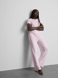 Short Sleeve Straight Leg Pointelle Pajamas