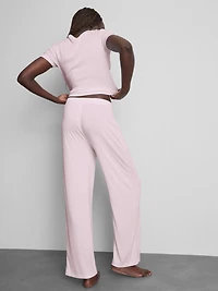 Short Sleeve Straight Leg Pointelle Pajamas