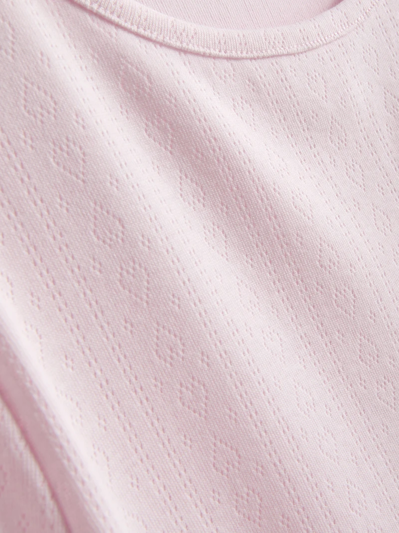 Short Sleeve Straight Leg Pointelle Pajamas