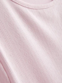 Short Sleeve Straight Leg Pointelle Pajamas