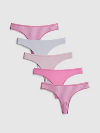 5-Pack Microfiber Thongs