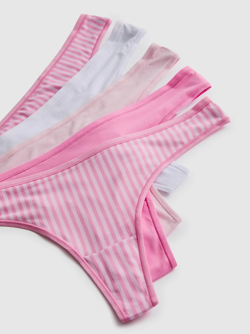 5-Pack Microfiber Thongs