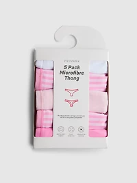 5-Pack Microfiber Thongs