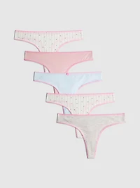 5-Pack Cotton Rich Thongs