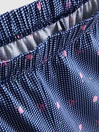 T-Shirt and Gingham Bottoms Pajamas