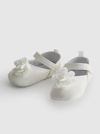 Baby Girls Ivory Floral Occasion Shoes