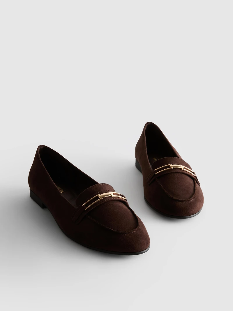 Faux Suede Low-Vamp Loafer