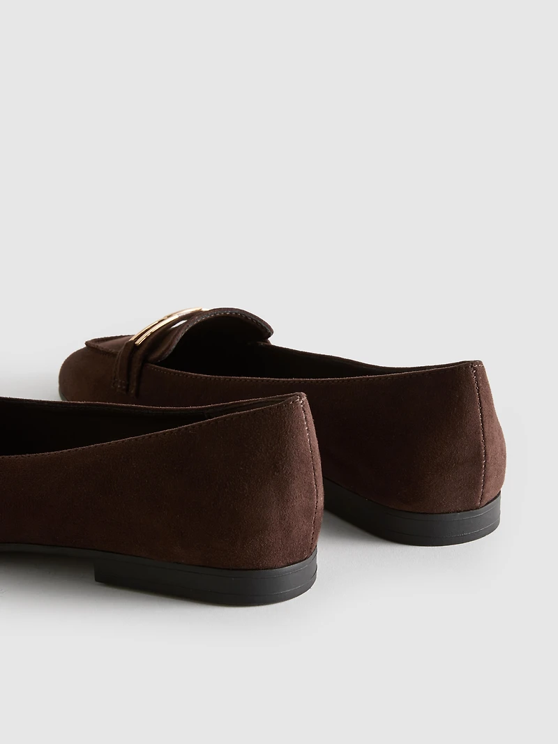 Faux Suede Low-Vamp Loafer