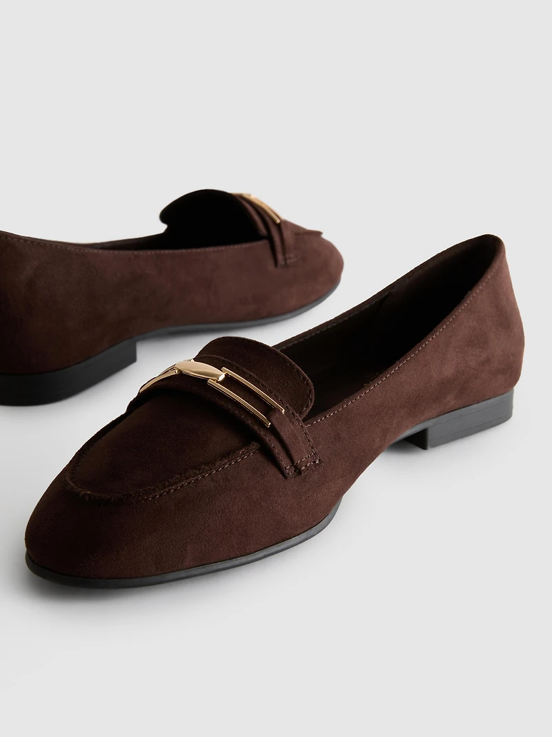 Faux Suede Low-Vamp Loafer