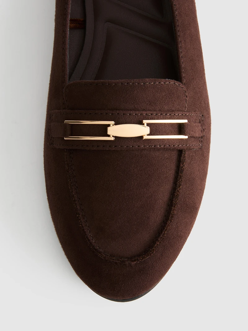 Faux Suede Low-Vamp Loafer
