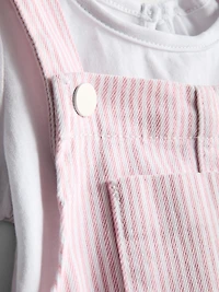 0-36mths | T-Shirt and Denim Pinafore Dress Set