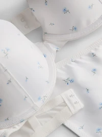 Floral Satin Push-Up Undergarment Set