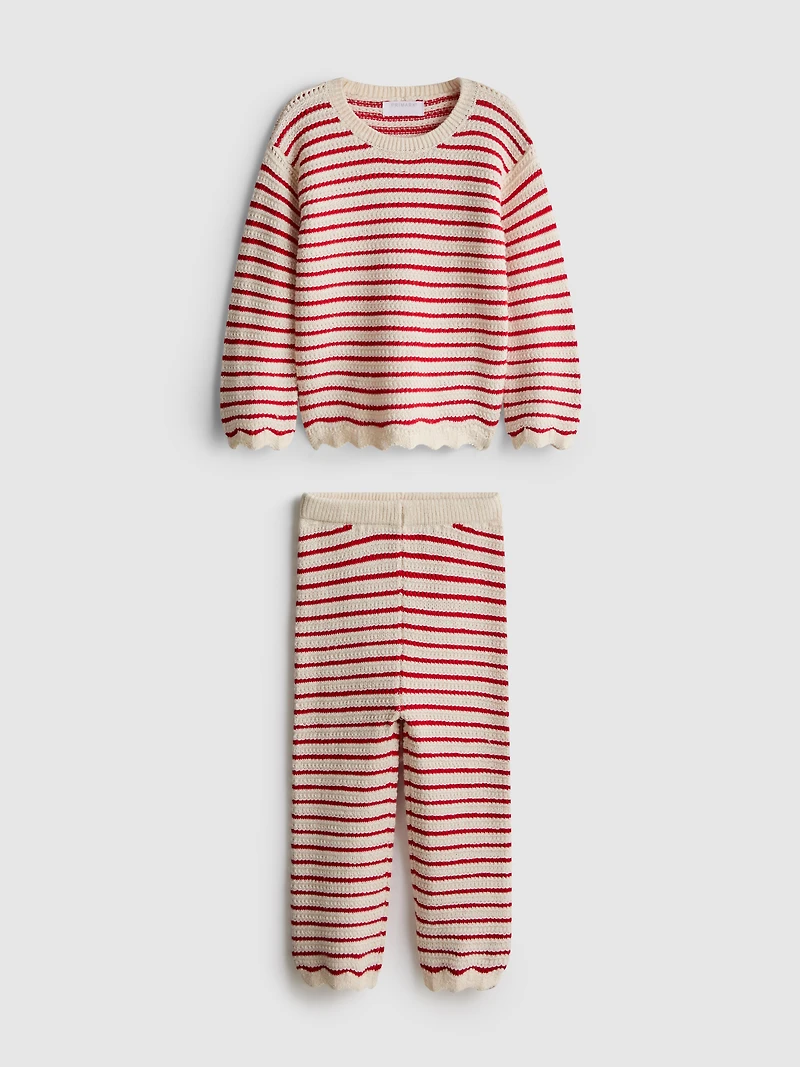 0-36mths | Crochet Sweater and Leggings Set