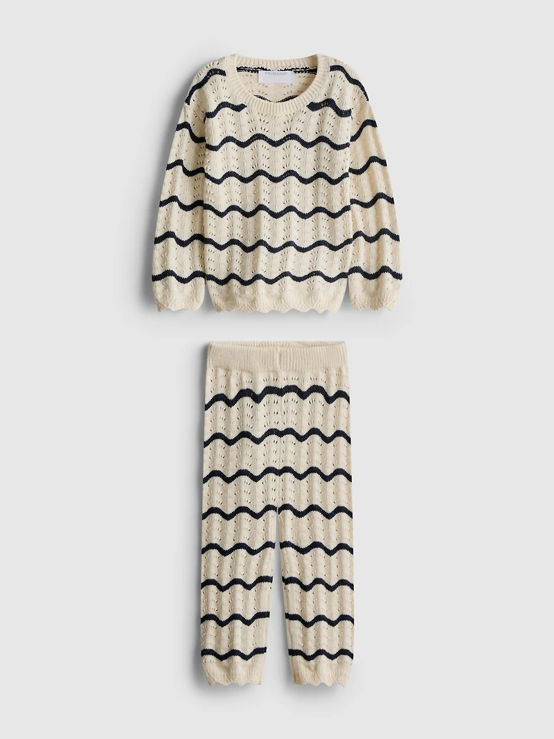 0-36mths | Crochet Sweater and Leggings Set