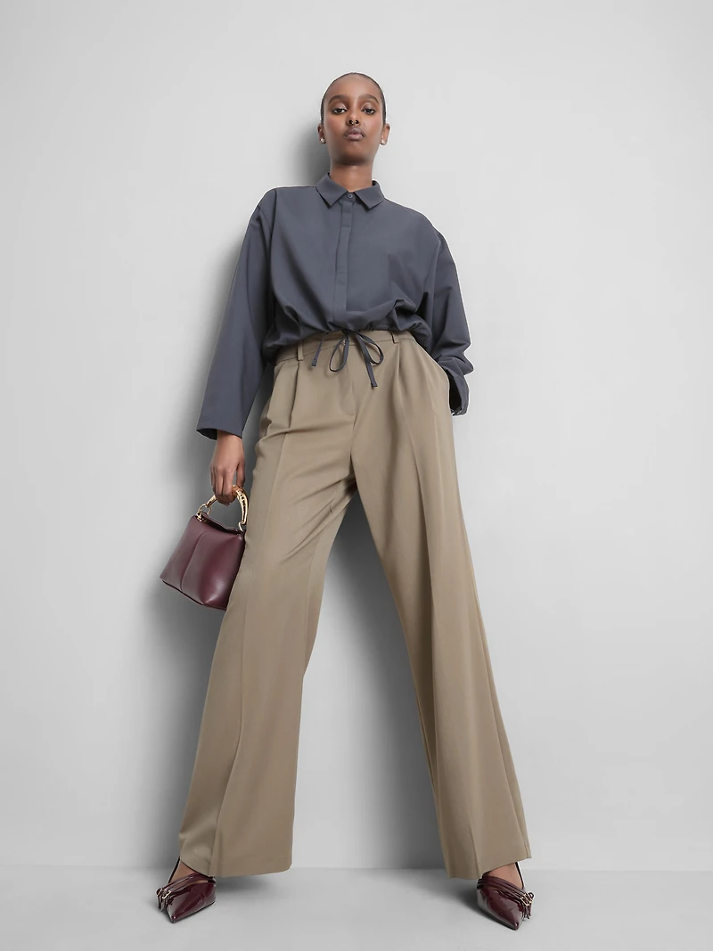 Pleated Wide Leg Pants