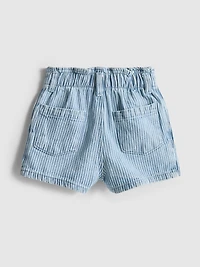 0-36mths | Paper Bag Denim Shorts