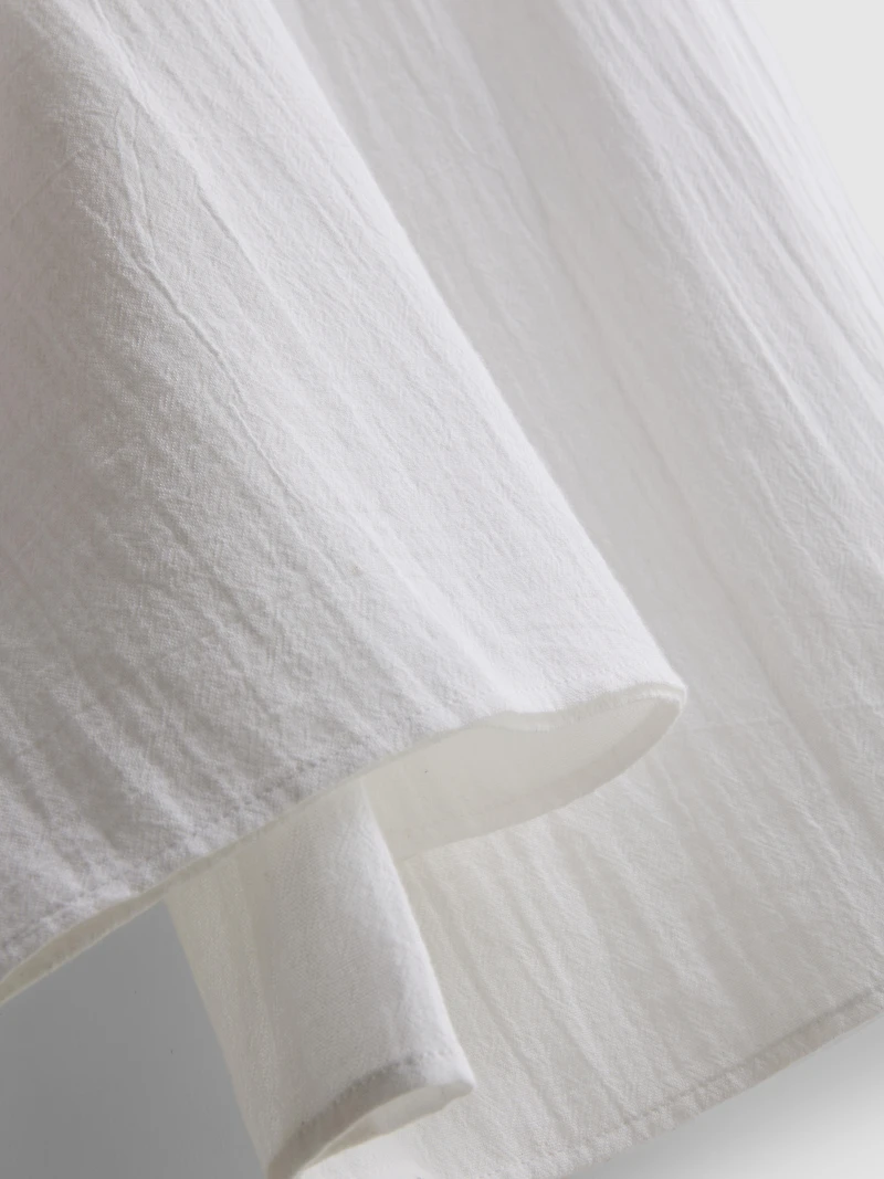 Cotton Wide-Leg Drawstring Beach Pants