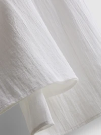 Cotton Wide-Leg Drawstring Beach Pants