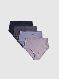 4pk Microfiber High-Waisted Full Briefs