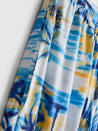 Printed Wide-Leg Beach Pants