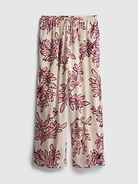 Printed Wide-Leg Beach Pants