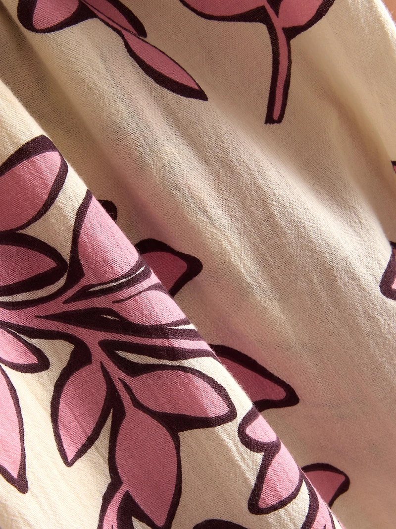 Printed Wide-Leg Beach Pants