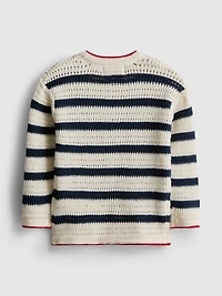 0-36mths | Stripe Embroidered Cardigan