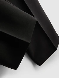 Mid Rise Pleated Stretch Pants